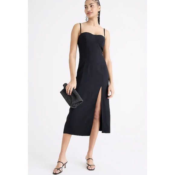 J. Crew Dresses & Skirts - J.Crew Women's $228 Fitted Crepe Bustier Dress Black Size 6 BD507